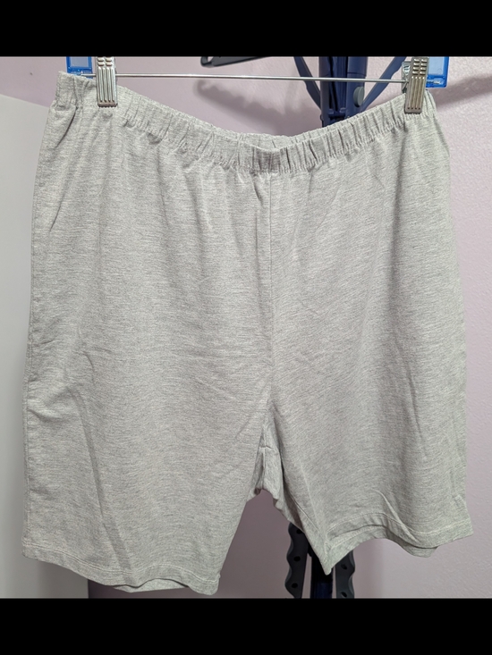 ellos Pants - ellos Light Gray Knit Shorts with Black Elastic Waistband
